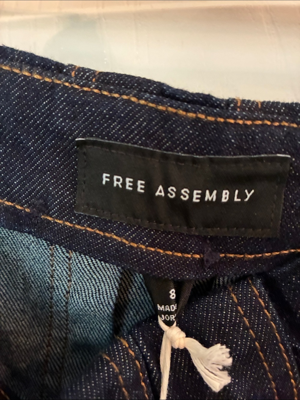 NWT Free Assembly Dark Blue Denim Pleated Maxi  Skirt SZ 8 - Picture 5 of 7